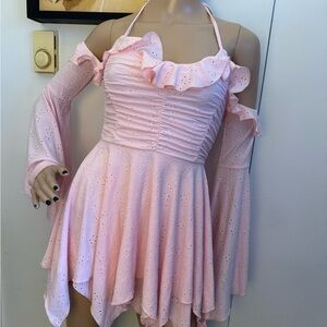 Sugar Thrillz Light Pink Eyelet Dress (size S)